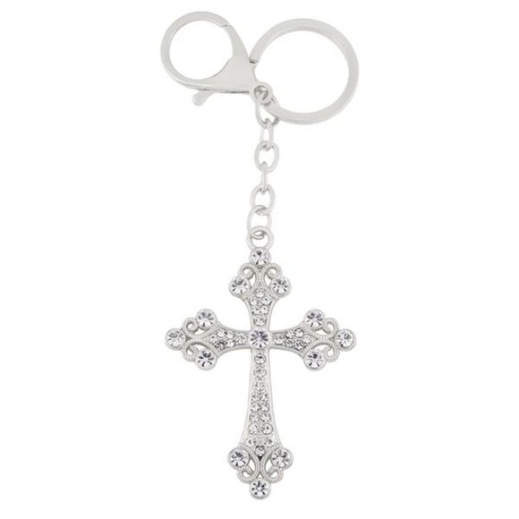 bling cross keychain and bag charm - Picture 1 of 1